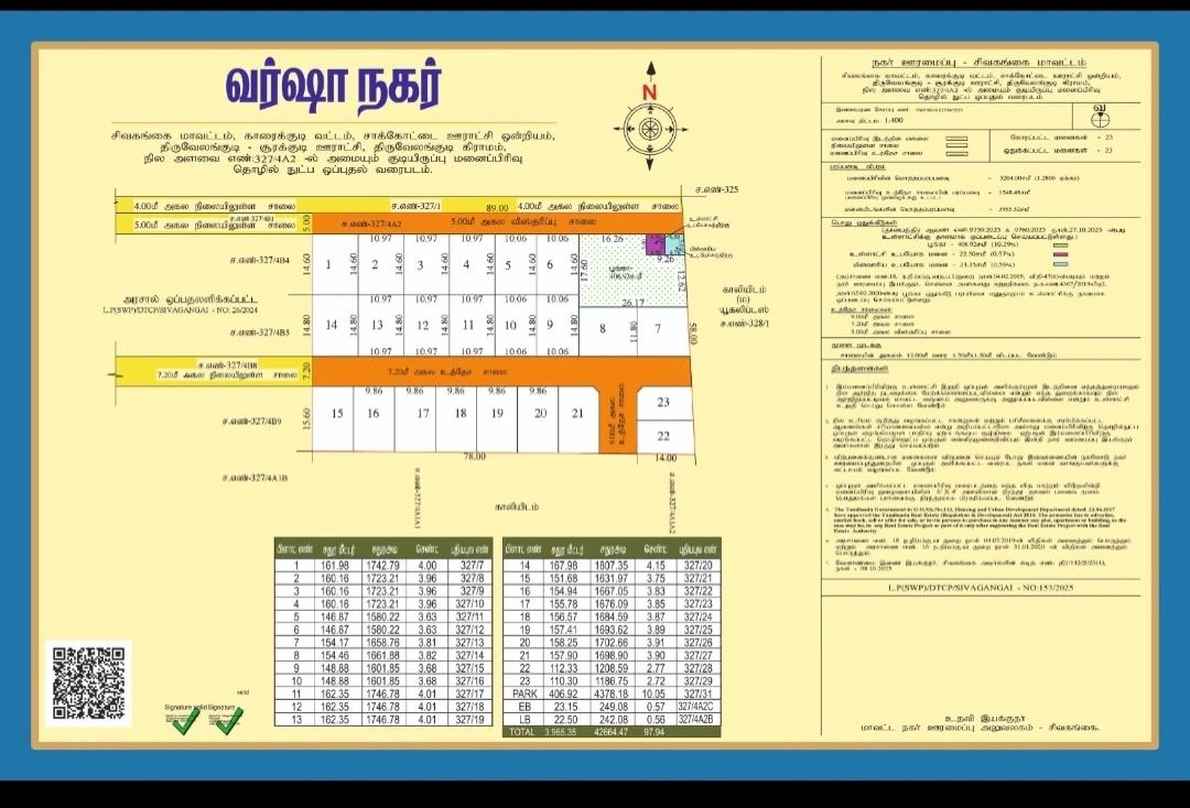 Varsha Nagar approved layout — full view